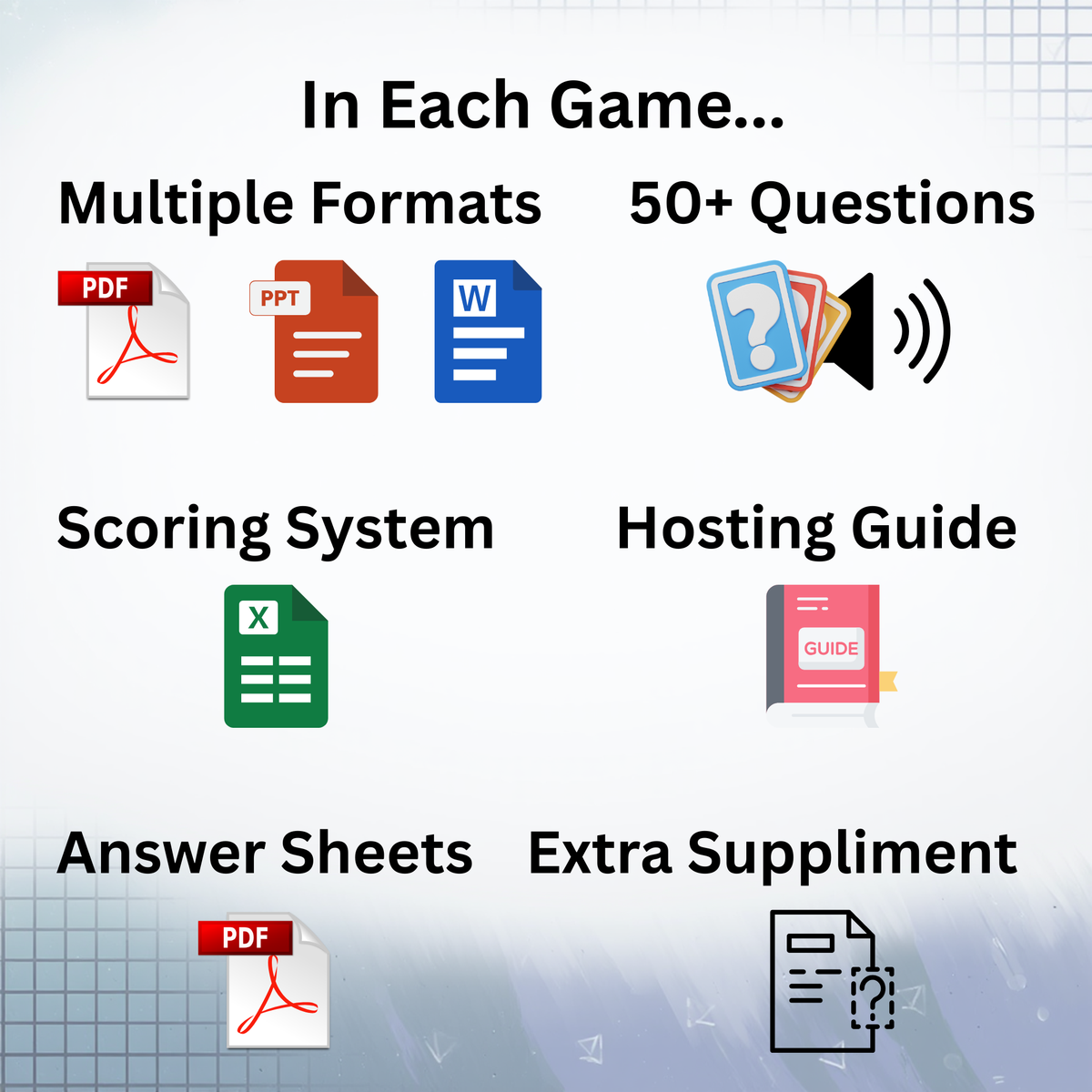 3-pack of Quizzite Games